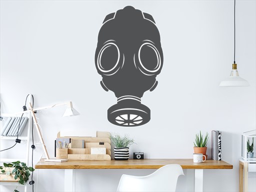 Plynová maska samolepky na zeď, Plynová maska nálepky na zeď, Plynová maska dekorace na stěnu, Plynová maska  tapety na zeď