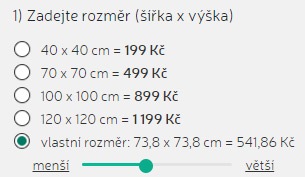 Libovolná velikost samolepek na zeď