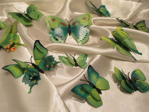 3D dekorace 3D motýli s dvojitými křídly zelení, 3D samolepky na zeď 3D motýli s dvojitými křídly zelení, 3D nálepky na zeď 3D motýli s dvojitými křídly zelení, 3D dekorace na stěnu 3D motýli s dvojitými křídly zelení