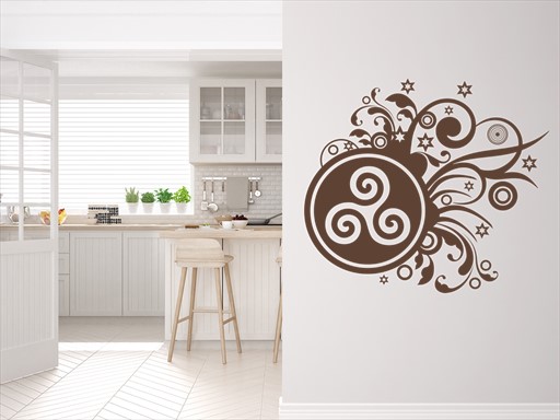 Abstraktní motiv samolepka na zeď, Abstraktní motiv nálepky na zeď, Abstraktní motiv dekorace na stěnu, Abstraktní motiv samolepící dekor na stěny, Abstraktní motiv samolepící tapety na zeď