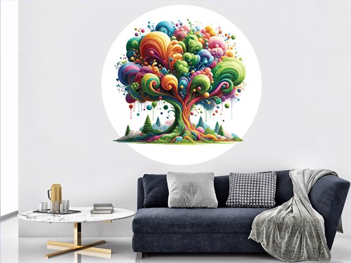 Abstraktní strom samolepka na zeď, Abstraktní strom nálepky na zeď, Abstraktní strom dekorace na stěnu, Abstraktní strom samolepící dekor na stěny, Abstraktní strom samolepící tapety na zeď