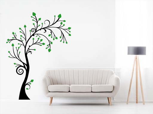 Barevný strom samolepky na zeď, Barevný strom dekorace na zeď, Barevný strom samolepící dekorace na zdi, Barevný strom nálepky na stěnu