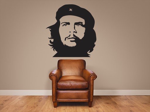 Che Guevara 2 samolepky na zeď, Che Guevara nálepky na zeď, Che Guevara dekorace na zeď, Che Guevara samolepící nálepky na zeď