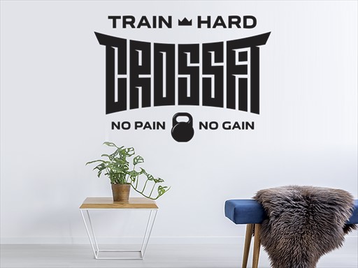 Crossfit nápis samolepky na zeď, Crossfit nálepky na zeď, Crossfit nápis dekorace na zeď, Crossfit samolepící nálepky na zeď
