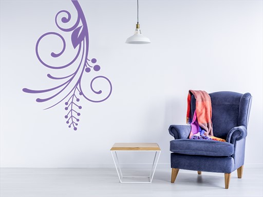 Decentní květinka samolepka na zeď, Decentní květinka nálepky na zeď, Decentní květinka dekorace na stěnu, Decentní květinka samolepící dekor na stěny, Decentní květinka samolepící tapety na zeď