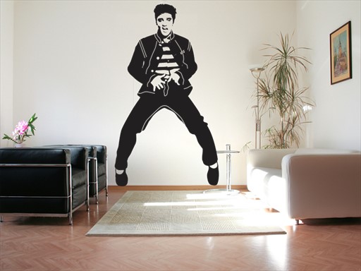 Elvis Presley samolepky na zeď, Elvis Presley dekorace na zeď, Elvis Presley samolepící dekorace na zdi, Elvis Presley nálepky na stěnu