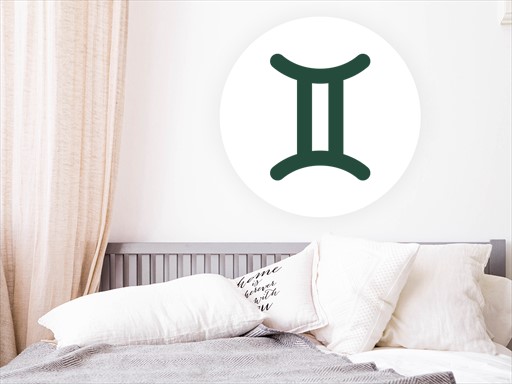 Horoskop symbol Blíženci samolepka na zeď, Horoskop symbol Blíženci nálepky na zeď, Horoskop symbol Blíženci dekorace na stěnu, Horoskop symbol Blíženci samolepící dekor na stěny, Horoskop symbol Blíženci samolepící tapety na zeď