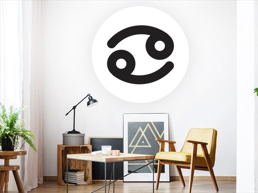 Horoskop symbol Rak samolepka na zeď, Horoskop symbol Rak nálepky na zeď, Horoskop symbol Rak dekorace na stěnu, Horoskop symbol Rak samolepící dekor na stěny, Horoskop symbol Rak samolepící tapety na zeď