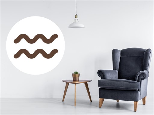 Horoskop symbol Vodnář samolepka na zeď, Horoskop symbol Vodnář nálepky na zeď, Horoskop symbol Vodnář dekorace na stěnu, Horoskop symbol Vodnář samolepící dekor na stěny, Horoskop symbol Vodnář samolepící tapety na zeď