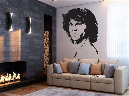 Jim Morrison samolepka na zeď, Jim Morison nálepky na zeď, Jim Morison dekorace na stěnu, Jim Morison samolepící dekor na stěny, Jim Morison samolepící tapety na zeď