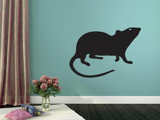 Krysa samolepka na zeď, krysa dekorace na stěnu, krysa nálepka na zeď, krysa samolepící dekorace