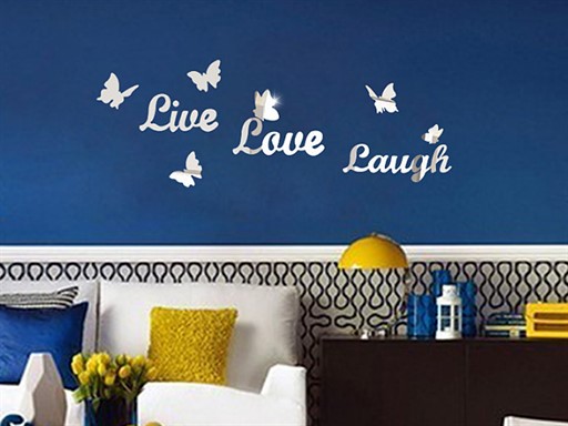 Live love laugh nápis samolepky na zeď, Live love laugh nápis nálepky na stěnu, Live love laugh nápis dekorace na zdi, Live love laugh nápis tapety na zdi
