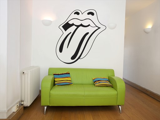 Logo Rolling Stones samolepky na zeď, Logo Rolling Stones nálepky na stěnu, Logo Rolling Stones dekorace na zdi, Logo Rolling Stones tapety na zdi