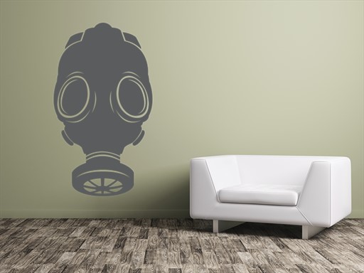 Plynová maska samolepky na zeď, Plynová maska nálepky na zeď, Plynová maska dekorace na stěnu, Plynová maska  tapety na zeď
