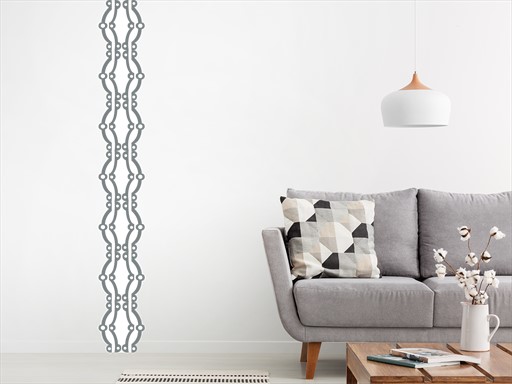 Pruh řetěz samolepka na zeď, Pruh řetěz nálepky na zeď, Pruh řetěz dekorace na stěnu, Pruh řetěz samolepící dekor na stěny, Pruh řetěz samolepící tapety na zeď