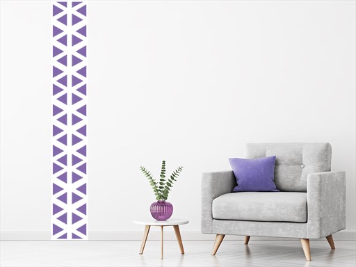 Pruh z trojúhelníků samolepka na zeď, Pruh z trojúhelníků nálepky na zeď, Pruh z trojúhelníků dekorace na stěnu, Pruh z trojúhelníků samolepící dekor na stěny, Pruh z trojúhelníků samolepící tapety na zeď