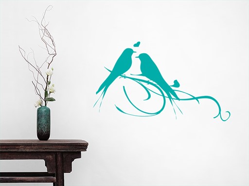 Ptáci na větvi samolepky na zeď, Ptáci na větvi nálepky na stěnu, Ptáci na větvi dekorace na zdi, Ptáci na větvi tapety na zdi
