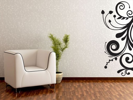 Rostlinný motiv samolepka na zeď samolepky na zeď, Rostlinný motiv samolepka na zeď dekorace na zeď, Rostlinný motiv samolepka na zeď samolepící dekorace na zdi, Rostlinný motiv samolepka na zeď nálepky na stěnu