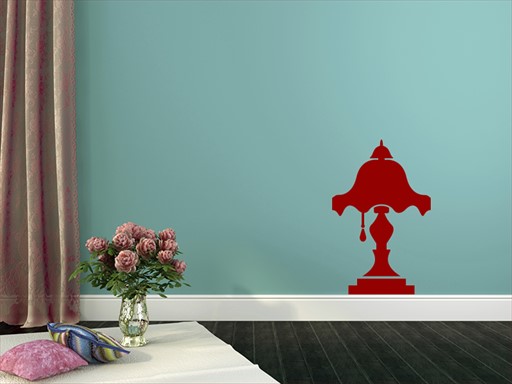 Stolní lampa samolepka na zeď, Stolní lampa nálepky na zeď, Stolní lampa dekorace na stěnu, Stolní lampa samolepící dekor na stěny, Stolní lampa samolepící tapety na zeď