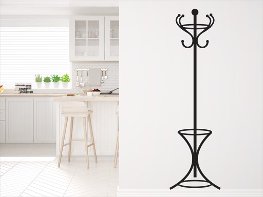 věšák samolepka na zeď, věšák nálepky na zeď, věšák dekorace na zeď, věšák tapety na stěnu, věšák samolepící dekor na zeď