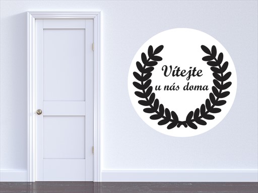 Vítejte u nás doma nápis samolepky na zeď, Vítejte u nás doma nálepky na zeď, Vítejte u nás doma nápis dekorace na zeď, Vítejte u nás doma samolepící nálepky na zeď