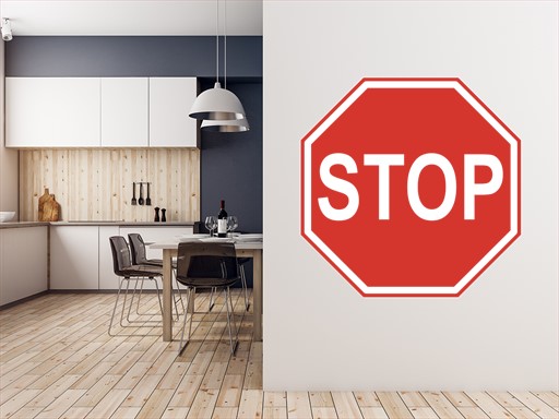 Značka STOP samolepka na zeď, Značka STOP nálepky na zeď, Značka STOP dekorace na zeď, Značka STOP tapety na stěnu, Značka STOP samolepící dekor na zeď