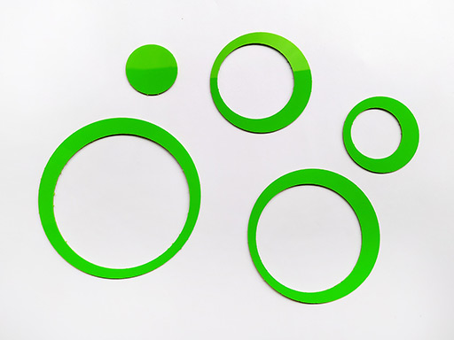 3D dekorace na zeď kruhy zelená, 3D samolepky na zeď kruhy zelená, 3D nálepky na zeď kruhy zelené, 3D dekorace na stěnu kruhy zelené