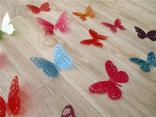 3D dekorace motýlci vícebarevní, 3D samolepky na zeď motýli vícebarevní, 3D nálepky na zeď motýlci vícebarevní, 3D dekorace na stěnu motýlci vícebarevní