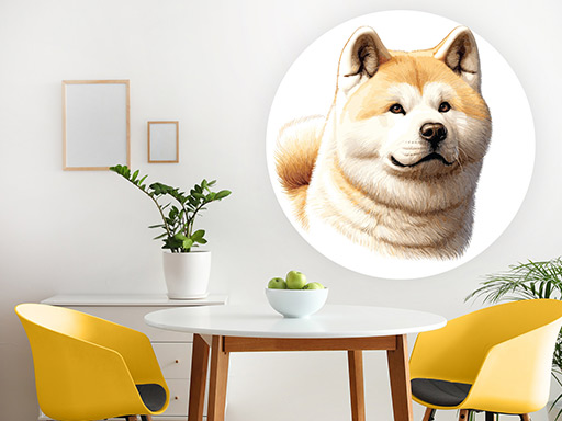 Akita inu samolepky na zeď, Akita inu nálepky na stěnu, Akita inu dekorace na zdi, Akita inu tapety na zdi