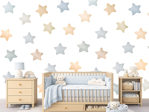 Akvarelové hvězdy nordic 50 ks