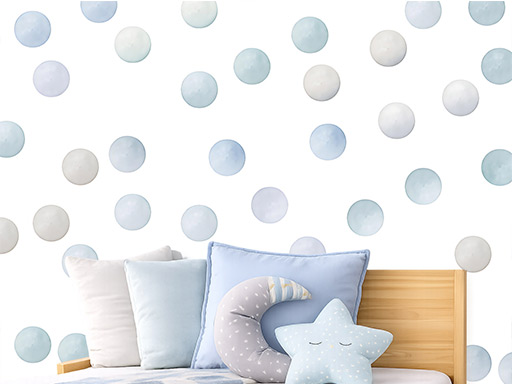 Akvarelové puntíky nordic 50 ks