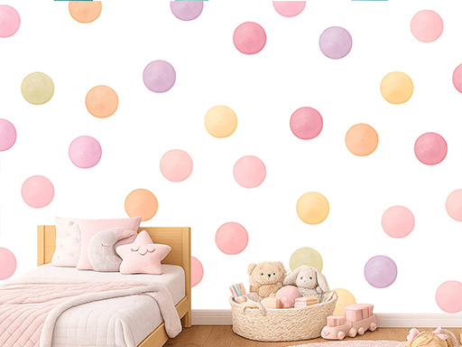 Akvarelové puntíky pro holky 50ks