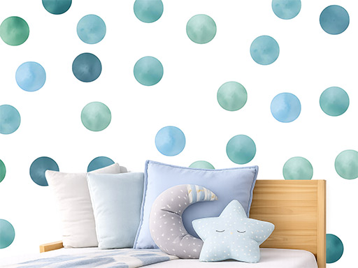 Akvarelové puntíky pro kluky 50ks