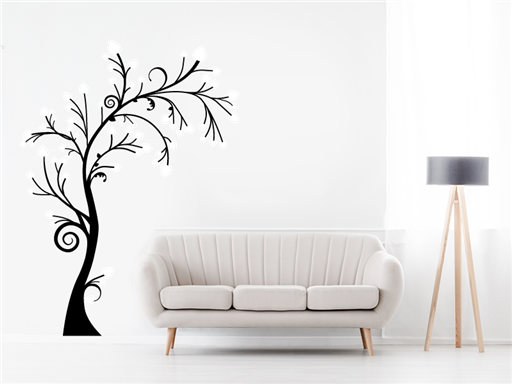 Barevný strom samolepky na zeď, Barevný strom dekorace na zeď, Barevný strom samolepící dekorace na zdi, Barevný strom nálepky na stěnu