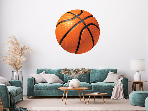 Basketbalový míč samolepky na zeď, Basketbalový míč nálepky na zeď, Basketbalový míč dekorace na zeď, Basketbalový míč samolepící nálepky na zeď
