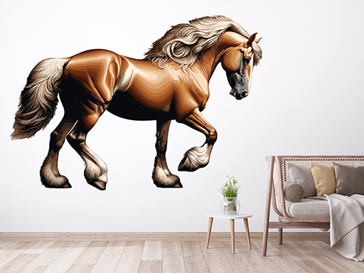 Běžící kůň samolepky na zeď, Běžící kůň nálepky na zeď, Běžící kůň dekorace na zeď, Běžící kůň samolepící nálepky na zeď