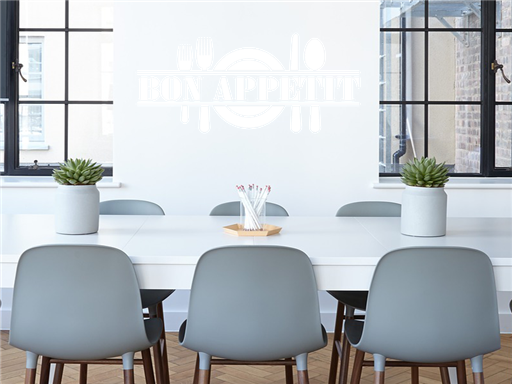Bon Appetit samolepky na zeď, Bon Appetit nálepky na stěnu, Bon Appetit dekorace na zdi, Nápis Bon Appetit tapety na zdi