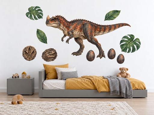 Ceratosaurus a zkameněliny samolepky na zeď, Ceratosaurus a zkameněliny tapety na zeď, Ceratosaurus a zkameněliny dekorace na zeď, Ceratosaurus a zkameněliny nálepky na zeď
