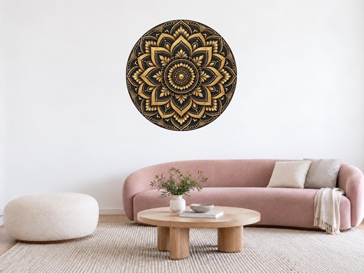 Černozlatá mandala