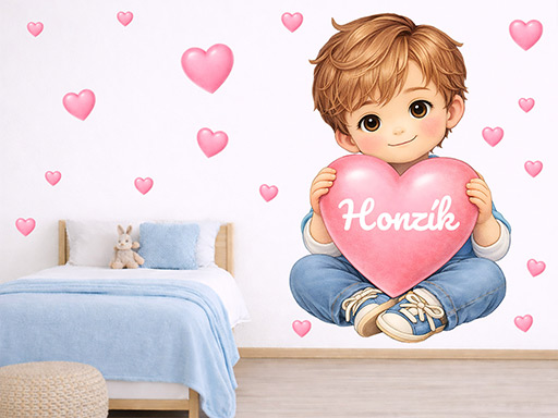 Chlapeček se srdíčkem a jménem