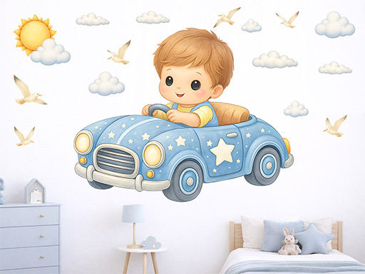 Chlapeček v autíčku