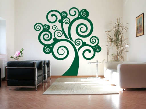 Dekorativní strom samolepka na zeď, Dekorativní strom nálepky na zeď, Dekorativní strom dekorace na stěnu, Dekorativní strom samolepící dekor na stěny, Dekorativní strom samolepící tapety na zeď