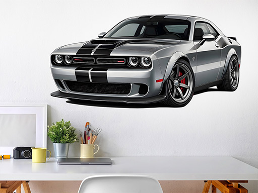 Dodge Challenger samolepky na zeď, Dodge Challenger nálepky na zeď, Dodge Challenger dekorace na zeď, Dodge Challenger samolepící nálepky na zeď