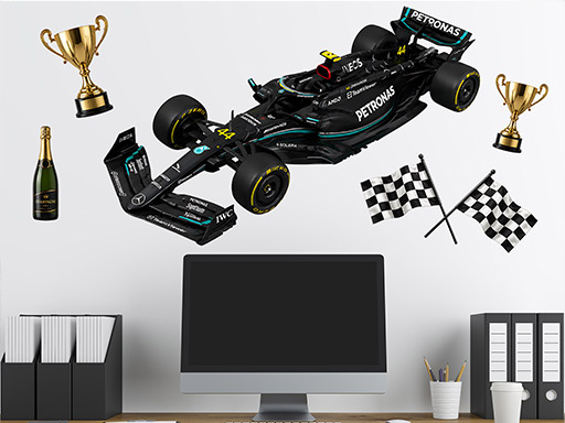 Formule samolepky na zeď, Formule nálepky na stěnu, Formule dekorace na zdi, Formule tapety na zdi