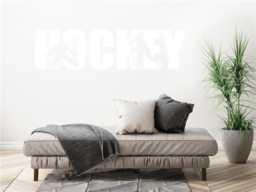 Hockey nápis samolepky na zeď, Hockey nálepky na zeď, Hockey nápis dekorace na zeď, Hockey samolepící nálepky na zeď
