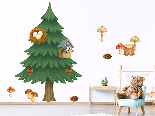 Vláček plný zvířátek samolepky na zeď, Vláček plný zvířátek nálepky na zeď pro děti, Vláček plný zvířátek dětské dekorace na zeď, Vláček plný zvířátek samolepící nálepky na zeď