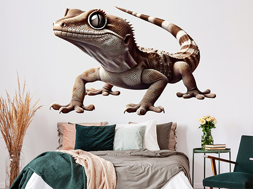 Ještěrka Gekon samolepka na zeď, Ještěrka Gekon nálepky na zeď, Ještěrka Gekon dekorace na stěnu, Ještěrka Gekon samolepící dekor na stěny, Ještěrka Gekon samolepící tapety na zeď