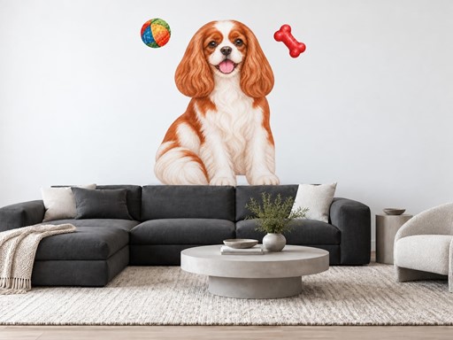 Kavalír King Charles španěl samolepky na zeď, Kavalír King Charles španěl tapety na zeď, Kavalír King Charles španěl dekorace na zeď, Kavalír King Charles španěl nálepky na zeď