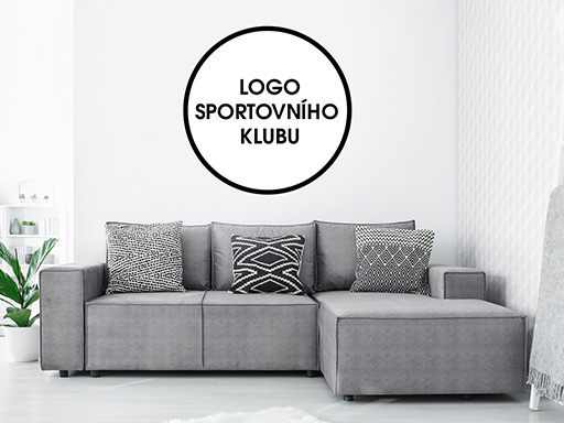 Logo sportovního klubu samolepky na zeď, Sportovní klub na přání dekorace na zeď, Sportovní klub symbol samolepící dekorace na zdi, logo sportovní klub nálepky na stěnu