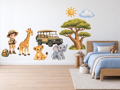 Malý průzkumník na safari